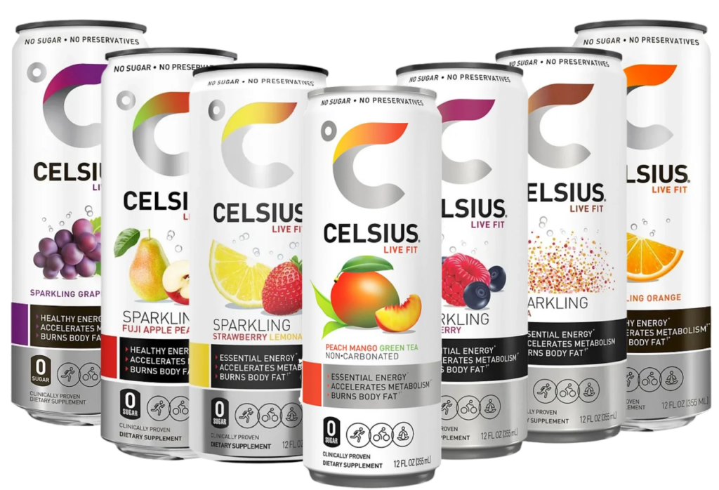 Energy drink can in a colorful can
